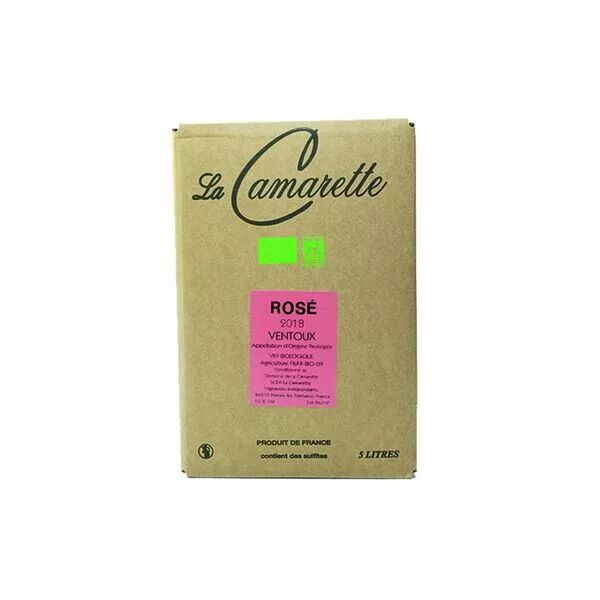 Ventoux AOC - Rosé - Domaine de la Camarette - Bio - BIB 10l