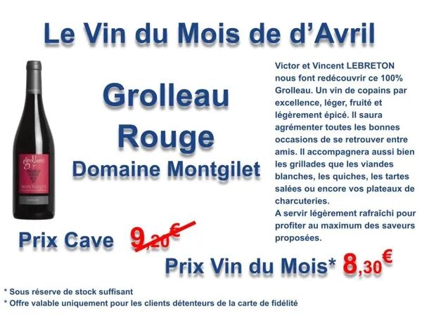 Vin du Mois d'Avril