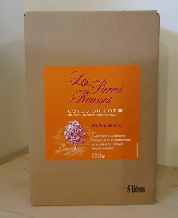 Côtes-du-Lot AOC - Les Pierres Rousses - Malbec - BIB 5l