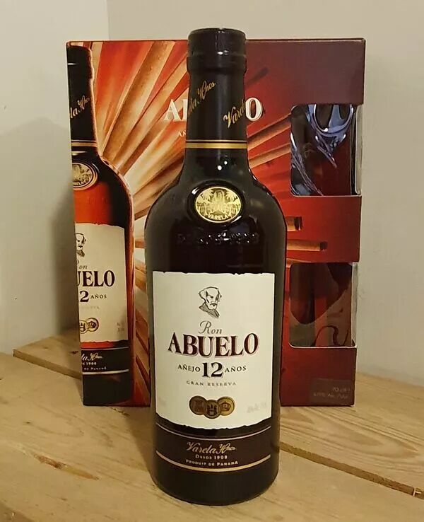 Panama - Ron Abuelo - 12 ans - Coffre 2 verres