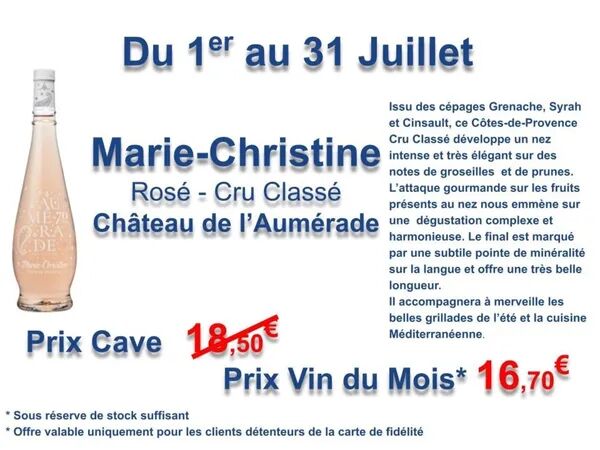 Vin du Mois de Juin