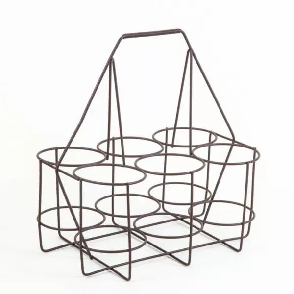 Panier métal 6 bouteilles grillagé