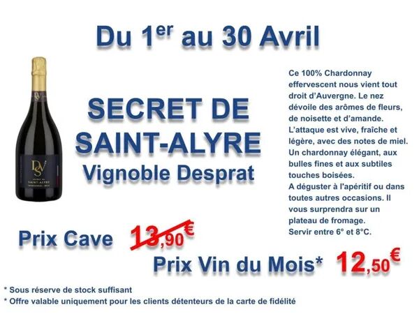 Vin du Mois d'Avril